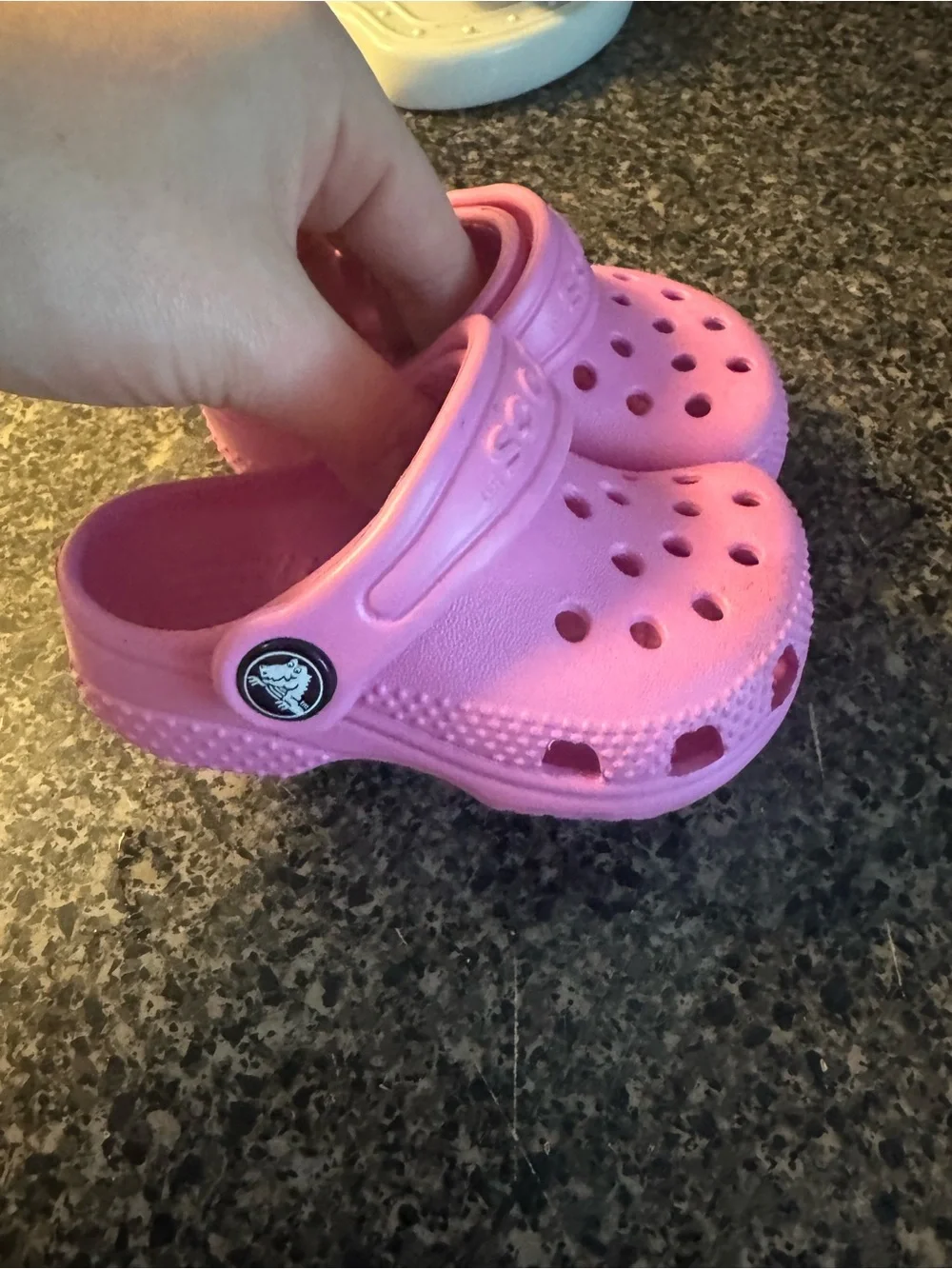 CROCS Baby Classic Clog - Bright Pink Size C2/C3 Worn a Handful Of Times
